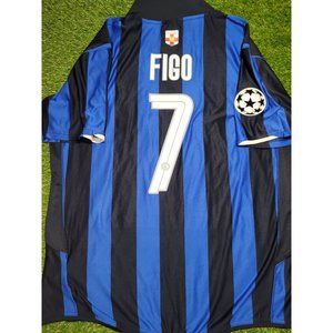 Figo Inter Milan 2007 2008 UEFA Centenary Soccer Jersey Shirt Maglia XXL